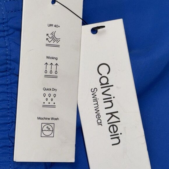 Calvin Klein Swim Trunks Board Shorts Core Euro 5″ Blue Pool Mens Size XXL New - Picture 5 of 7